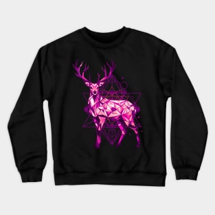 Geometric Deer Crewneck Sweatshirt